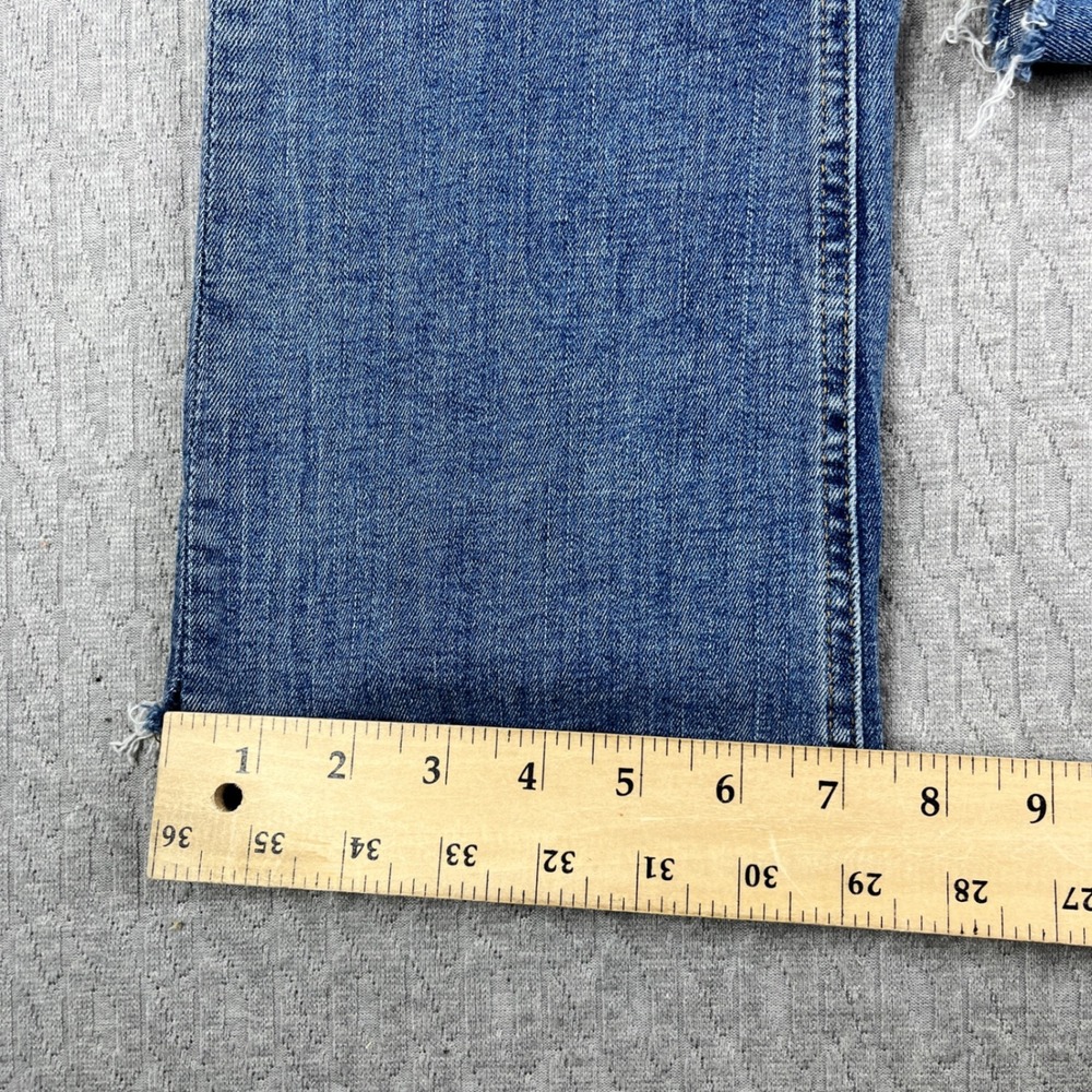 Zara Bootcut Jeans Women 2/23X31 Blue High Rise Flare Raw Hem Light wash - Picture 6 of 10